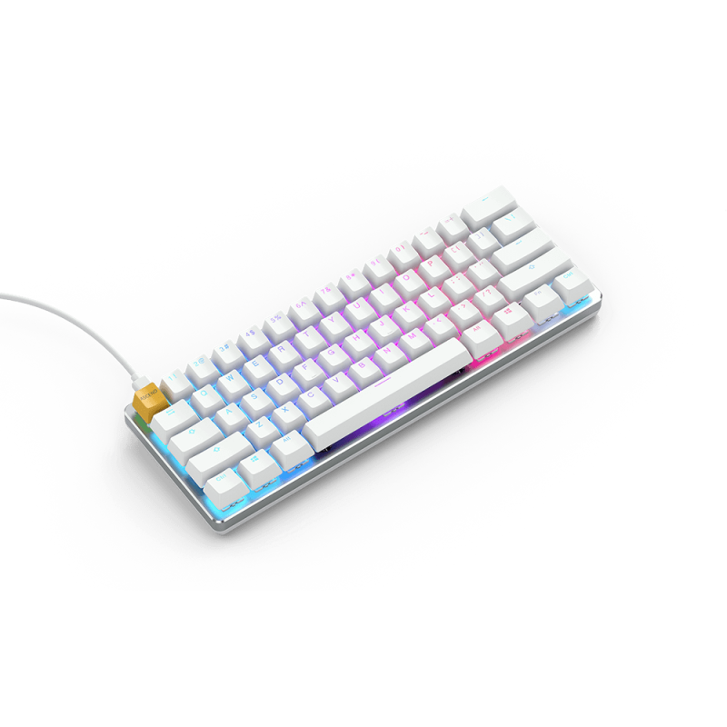 Glorious GMMK Modular Mechanical keyboard Compact (White Ice) - Gateron Brown Switch